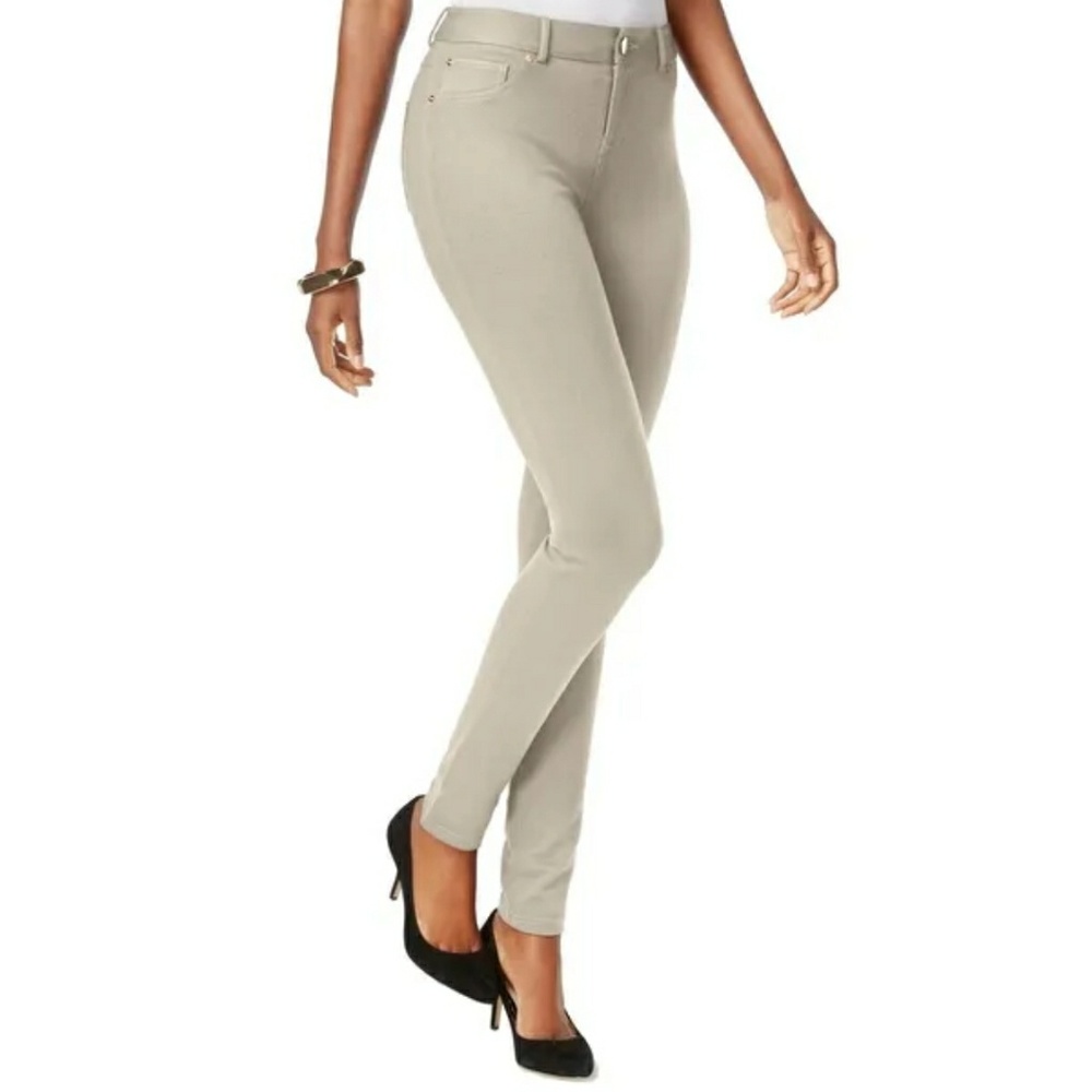 INC skinny leg curvy fit pants Beige Medium NWT